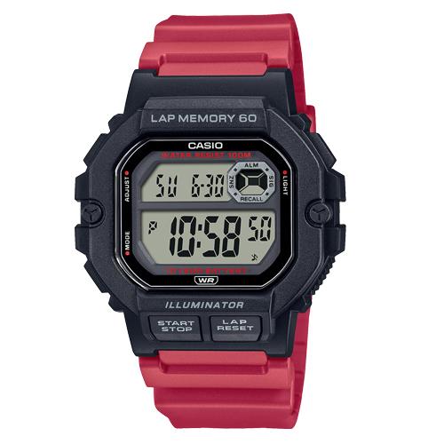 【CASIO 卡西歐】電子錶 運動訓練 十年電力 樹脂錶帶 防水100米 WS-1400H(WS-1400H-4A)