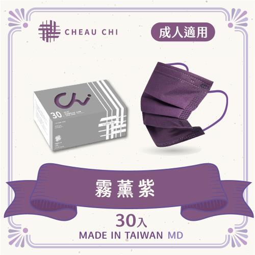 【巧奇】成人醫用口罩 30片入-霧灰系列【霧薰紫】-台灣製 MD雙鋼印