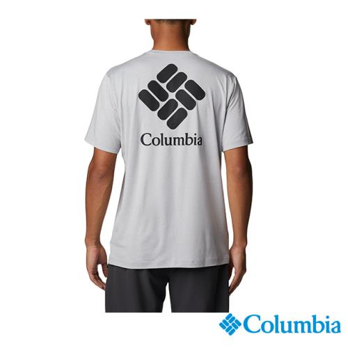 Columbia 哥倫比亞 男款-UPF50快排短袖上衣-灰色 UAE08010GY