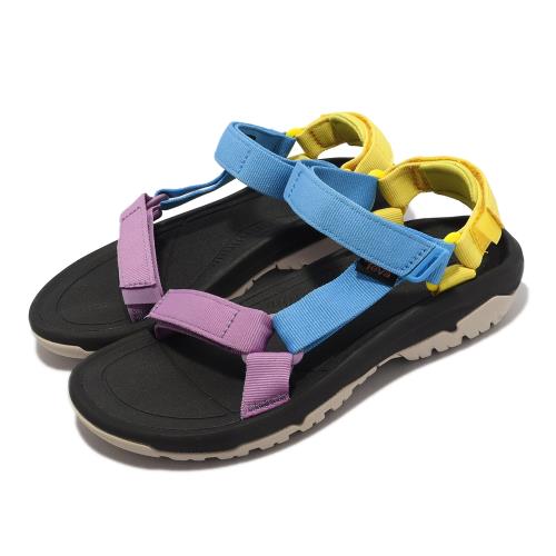 Teva 涼拖鞋 Hurricane XLT2 女鞋 彩色藍 黃 撞色 水路 機能 織帶 魔鬼氈 涼鞋 1019235MGMT [ACS 跨運動]