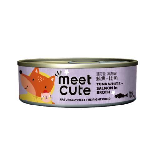 MEET CUTE遇可愛 - 鮪魚+鮭魚 貓高湯主食罐80g×6