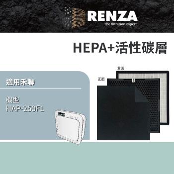 適用 HERAN 禾聯 HAP-250F1 紫外線殺菌空氣清淨機 替代 250F1-HCP HEPA+活性碳二合一濾網 濾芯