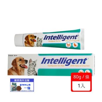 Intelligent因特力淨．寵物酵素牙膏 80g(下標2件+贈送泰國寵物喝水神仙磚)