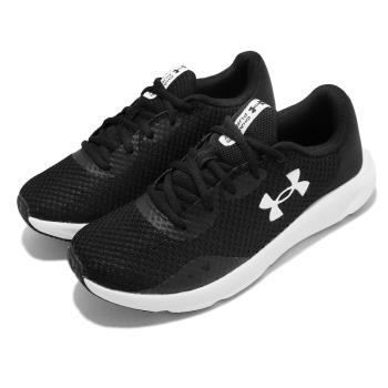 Under Armour 慢跑鞋 Charged Pursuit 3 女鞋 黑 白 透氣 路跑 運動鞋 3024889001 [ACS 跨運動]