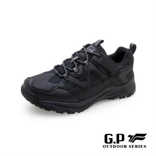 G.P 男款低筒防水登山休閒鞋 P7762M-10 黑色(SIZE:39-44 共二色)   GP