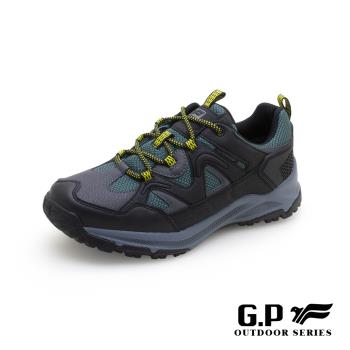 G.P 男款低筒防水登山休閒鞋P7762M-60藍綠色(SIZE:39-44 共二色) GP