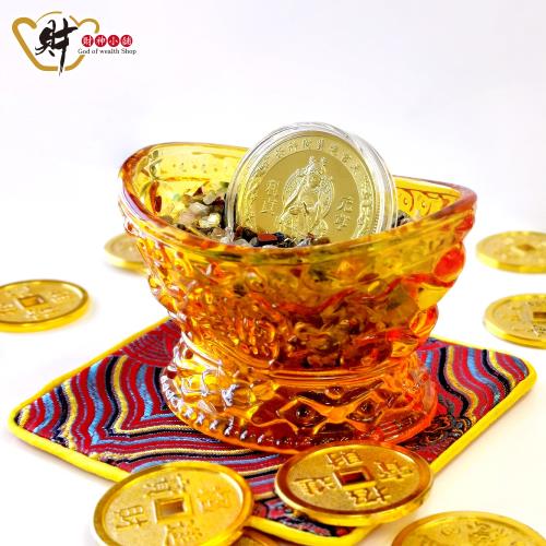 【財神小舖】財神聚寶-琉璃元寶聚寶盆擺件(含開光)