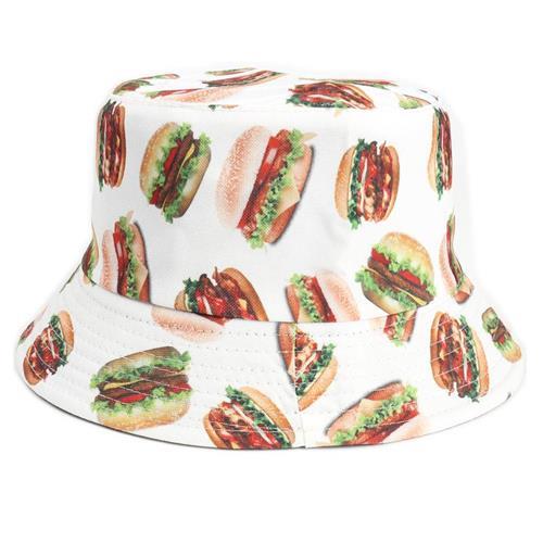 米蘭精品漁夫帽遮陽帽 漢堡印花雙面盆帽男女帽子 會員獨享好康