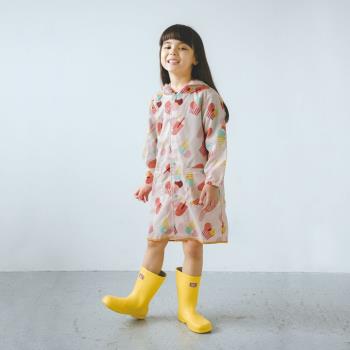 日本Wpc. 冰淇淋派對L 空氣感兒童雨衣/防水外套 附收納袋(120-140cm)