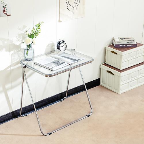 【樂嫚妮】透明壓克力折疊桌