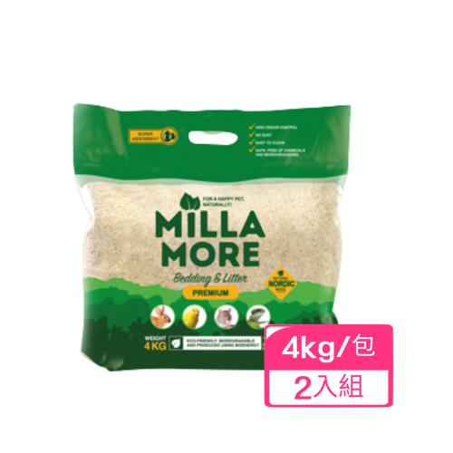 MOMI摩米-MILLAMORE美麗多木質墊料(大顆粒 )4kg/包 x (2入組) 