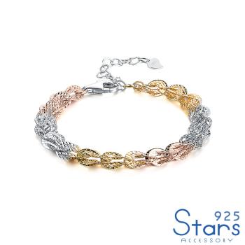 【925 STARS】純銀925個性彩金鳳尾造型手鍊 造型手鍊(2款任選)