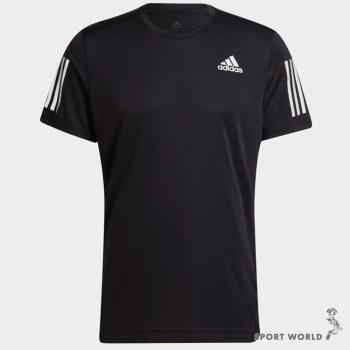 Adidas 男 短袖 慢跑 運動 吸濕排汗 反光 黑 H58591