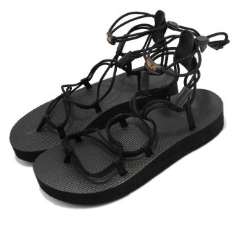 Teva 休閒鞋 Midform Infinity 黑 女鞋 羅馬鞋 中厚底 增高 涼鞋 夾腳 綁帶 1127890BLK [ACS 跨運動]