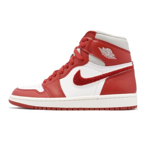 Nike 休閒鞋Air Jordan 1 Retro HI OG 女鞋紅白高筒Varsity Red DJ4891