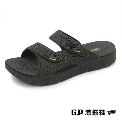 G.P 男款輕羽量漂浮雙帶拖鞋G2285M-軍綠色(SIZE:40-44 共二色)  GP         