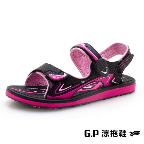 G.P 女款高彈力舒適磁扣兩用涼拖鞋G2312W-黑桃色(SIZE:35-39 共三色)  GP           
