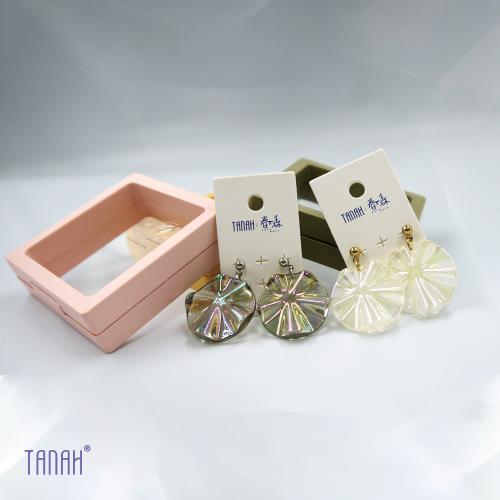 【TANAH】復古時尚圓形耳針款方框耳夾款(DE007)