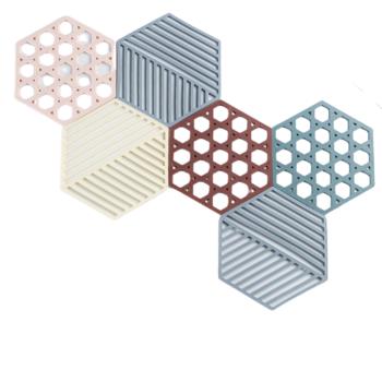 【5入】幾何鏤空隔熱墊矽膠隔熱墊