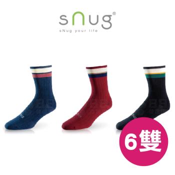 【6雙組】sNug 學院風中筒襪 (除臭襪)