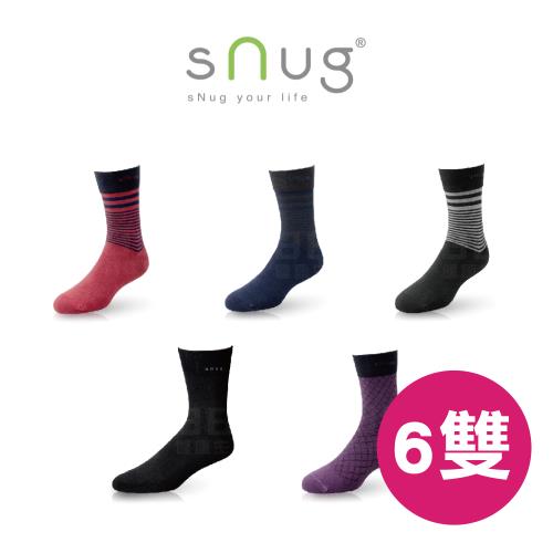 【6雙組】sNug 科技紳士襪 (除臭襪/中筒襪)