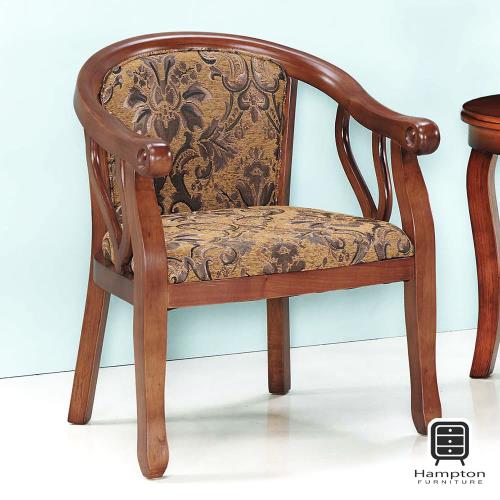 【Hampton 漢汀堡】沃夫布面實木單人椅