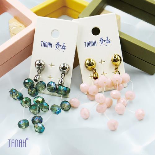 【TANAH】復古時尚耳墬串珠耳針款(DE014)