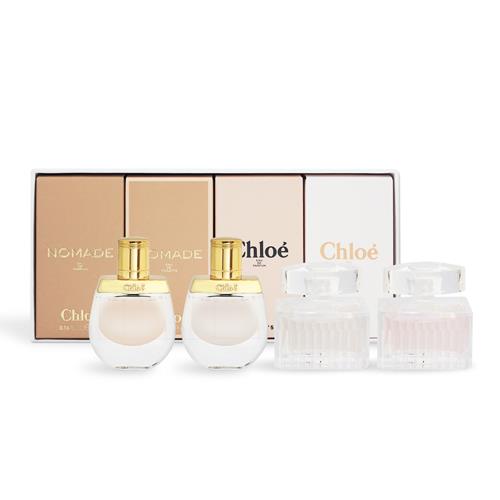 Chloe 四入經典香水禮盒[同名+沁漾玫瑰+芳心淡香精+芳心淡香水](5mlX4)-新版-國際航空版