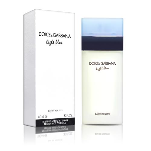 Dolce&amp;Gabbana D&amp;G 淺藍女性淡香水 100ML  TESTER 環保包裝