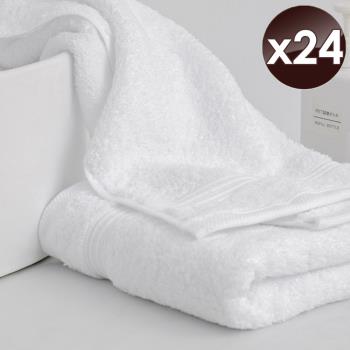 HKIL-巾專家 MIT歐風極緻厚感重磅飯店白色毛巾-24入組