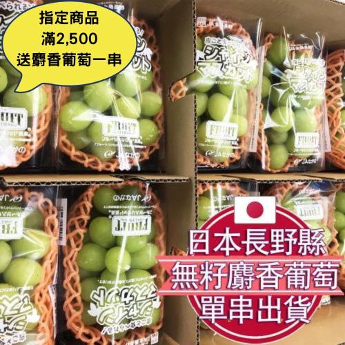 【RealShop 真食材本舖】日本無籽麝香葡萄禮盒 單房裝約500~600g±10%(高檔水果 送禮禮盒) 