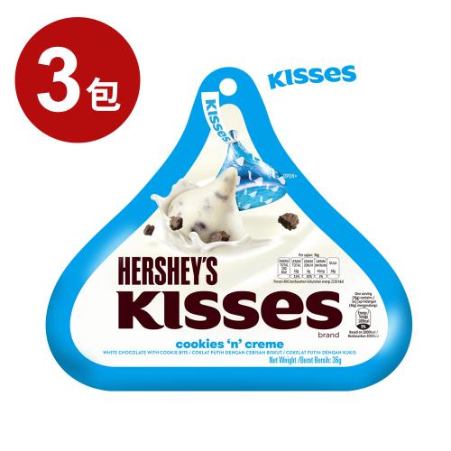【Hersheys 好時】Kisses巧酥夾餡白巧克力x3包