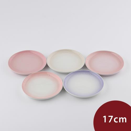 Le Creuset 花蕾系列餐盤組 17cm 5入 貝殼粉/淡粉紅/淡粉紫/牛奶粉/蛋白霜