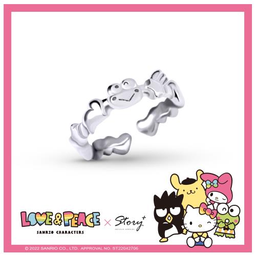 STORY 故事銀飾-Love&Peace系列-KeroKeroKeroppi大眼蛙純銀戒指