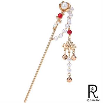 【RJ New York】一樹芳華珍珠流蘇中國風漢服髮氈髮飾髮簪(金色)