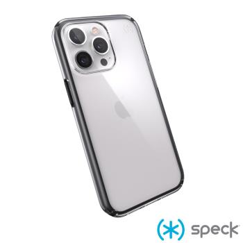 Speck iPhone 13 Pro (6.1吋) Presidio Perfect-Clear Geo 透明防摔殼-黑框