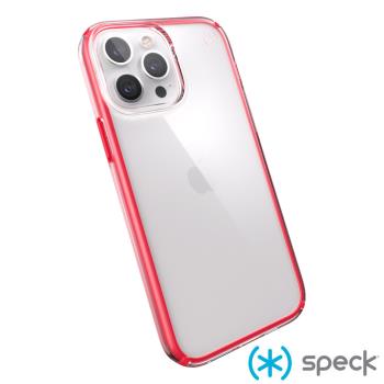 Speck iPhone 13 Pro Max (6.7吋) Presidio Perfect-Clear Geo 透明防摔殼-紅框
