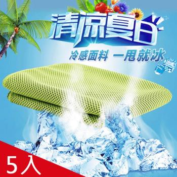 降溫必備!! PinUpin 速乾戶外運動冰涼巾5入組