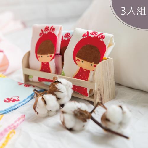 PEILOU 貝柔台灣製抗菌柔棉紗布童巾-小紅帽(3入組)