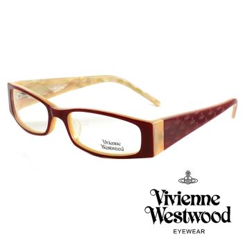 【Vivienne Westwood】光學鏡框時尚英倫龐克風-(黑+橘-VW177 04)
