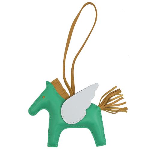 HERMES RODEO系列 MM Charm 限定款飛馬吊飾.綠/淺藍