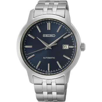 SEIKO 精工 CS系列紳士簡約時尚機械錶/藍X銀/40mm (4R35-05J0B/SRPH87K1)SK003
