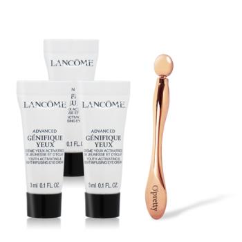 LANCOME 蘭蔻 超未來肌因亮眼精粹霜(3ml)X3+OPretty 歐沛媞 眼部按摩棒(10X1.5cm)
