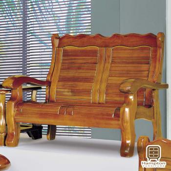 【Hampton 漢汀堡】巴恩斯南洋檜木實木雙人椅