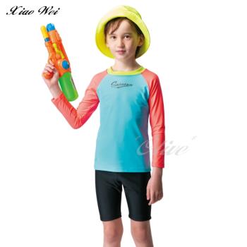 SAIN SON 聖手品牌兒童二件式長袖泳裝特NO.A6622028(現貨+預購)