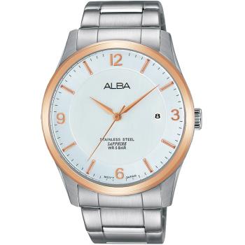 ALBA 雅柏 簡約都會時尚腕錶/銀X玫瑰金/40mm (VJ42-X211KS/AS9C92X1)
