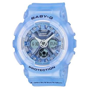 CASIO 卡西歐 Baby-G 嘻哈復古風格半透明雙顯手錶 (BA-130CV-2A)