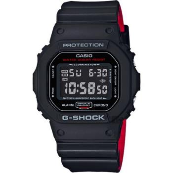 CASIO 卡西歐 G-SHOCK 經典人氣電子錶-紅黑 (DW-5600HR-1)