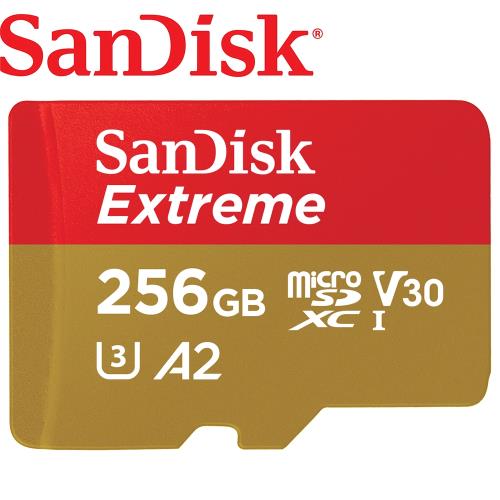 SanDisk 256GB 190MB/s Extreme MicroSDXC UHS-I 256GB 記憶卡V30 A2