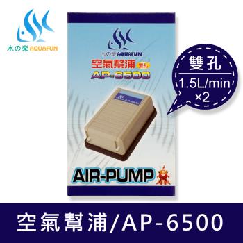 【AQUAFUN 水之樂】AP-6500 空氣幫浦-雙孔(配備雙孔打氣 一體成型台灣製造)
